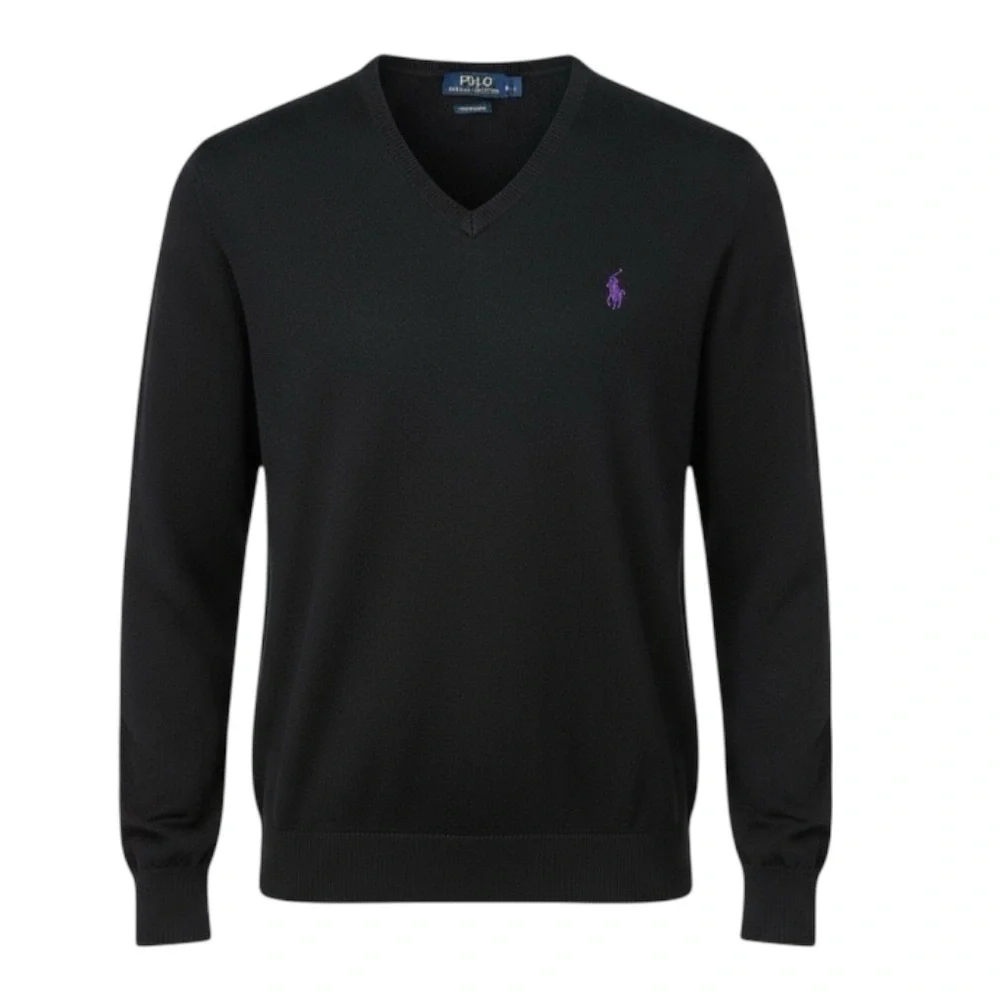 🧸 Polo Ralph Lauren Pima Cotton V-Neck Sweater 👕 Size L